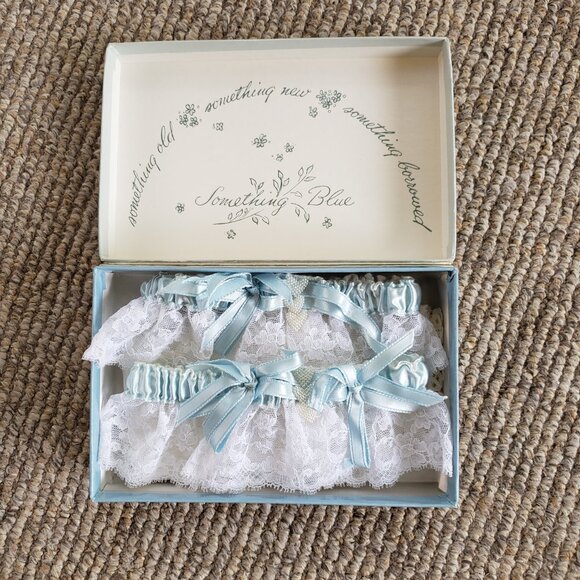 Vintage Ann Seton "Something Blue" Bridal Garter Set - Picture 4 of 8